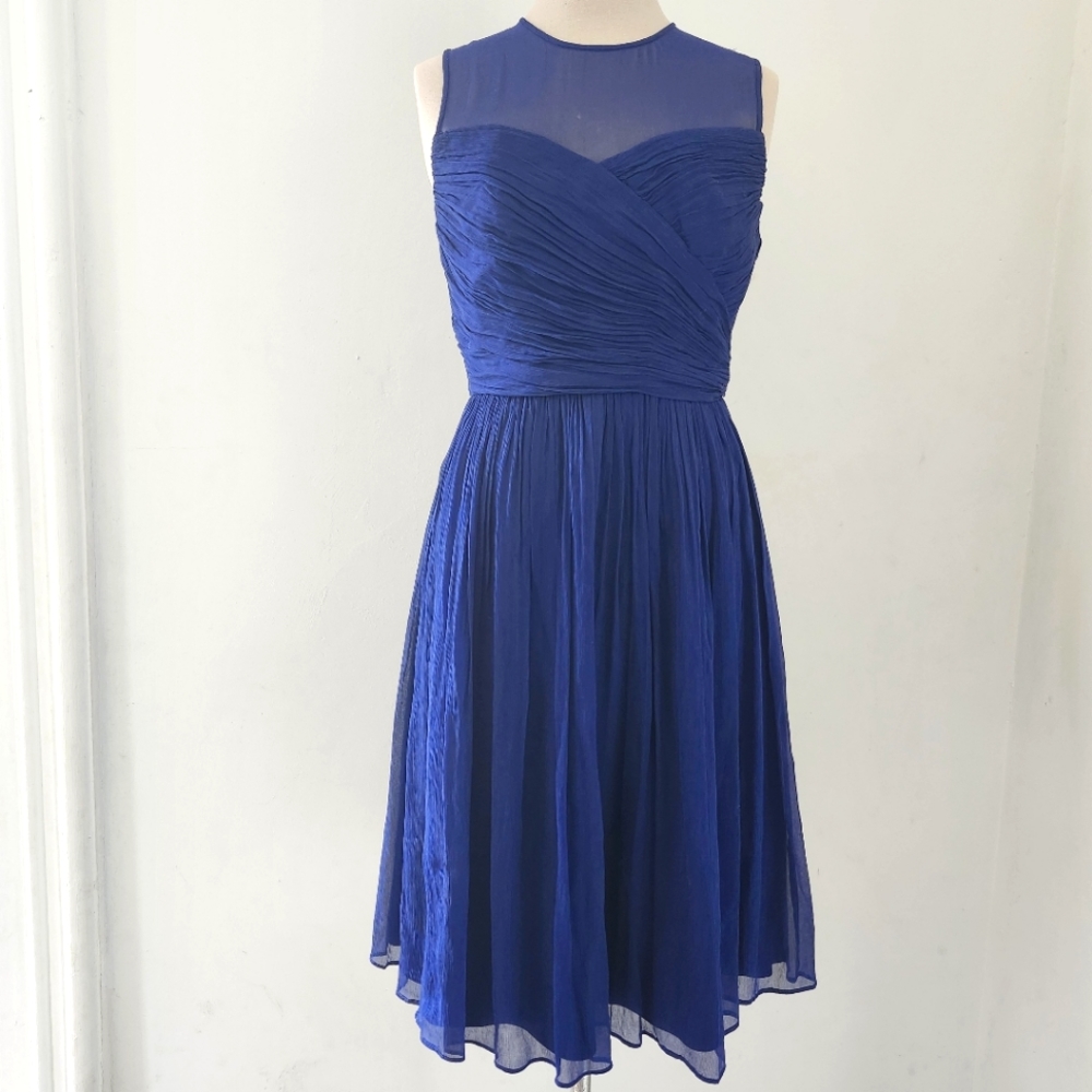 J. Crew Blue Silk Dress